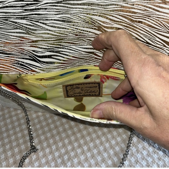 Carlos Falchi tote and handbag great from day to night set in excellent cond - Picture 8 of 12